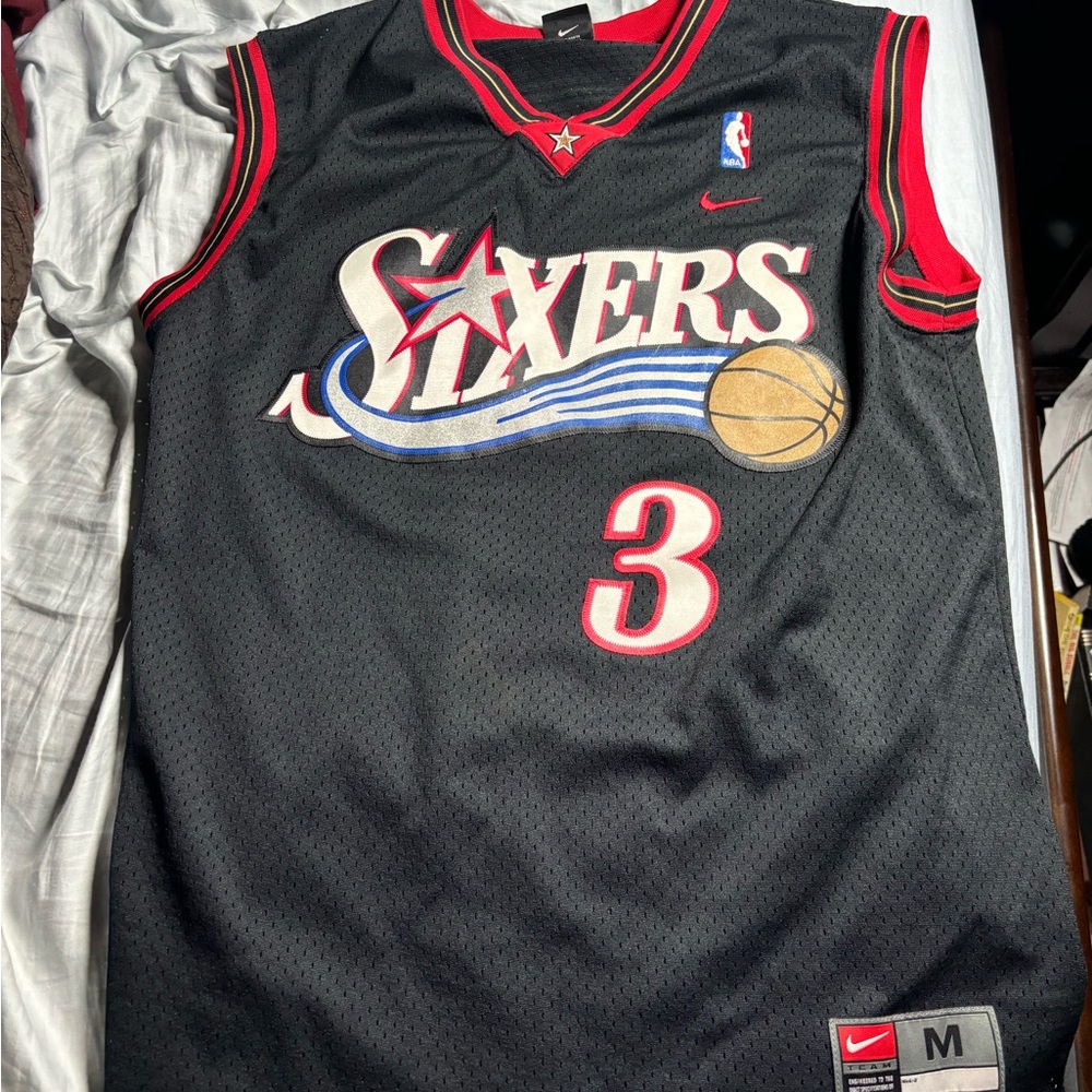 Allen Iverson M Black Team Jersey
